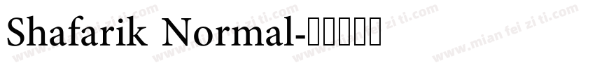 Shafarik Normal字体转换